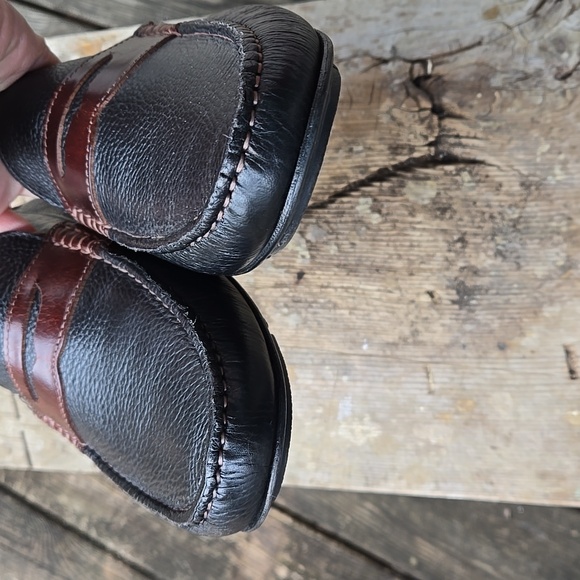 STEVE MADDEN. Mens Black and Brown Leather Loafers. Size 10.5D. NWOT. - Picture 3 of 13